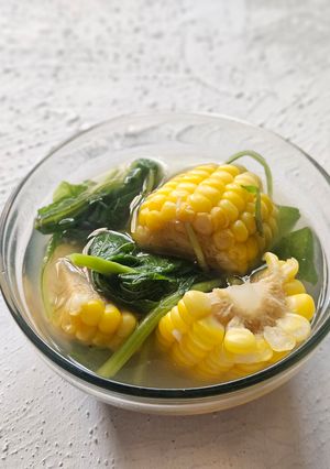 Foto resep Sayur Bening Bayam Jagung