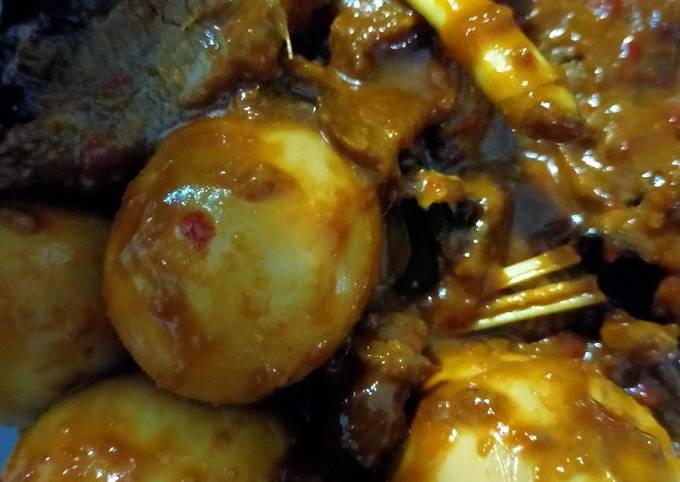 Semur daging + telor