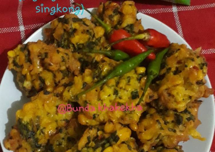 Resep masakan Bakwan jadasi (jagung daun singkong) | Bahan Membuat Bakwan jadasi (jagung daun singkong) Yang Enak Dan Lezat