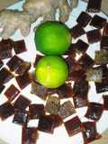 Caramelos de jengibre y limón