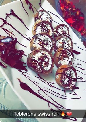 A picture of Chocolate Swiss rolls.