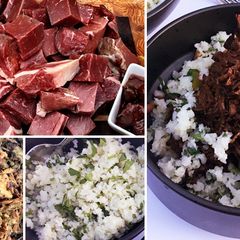 Wagyu Beef Barbacoa Bowls with Cilantro Cauliflower Rice A picture of Wagyu Beef Barbacoa Bowls with Cilantro Cauliflower Rice.