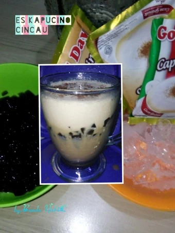 Langkah Gampang Membikin Resep 49.Es kapucino cincau yang Enak Banget Anti Ribet, Bikin Ngiler