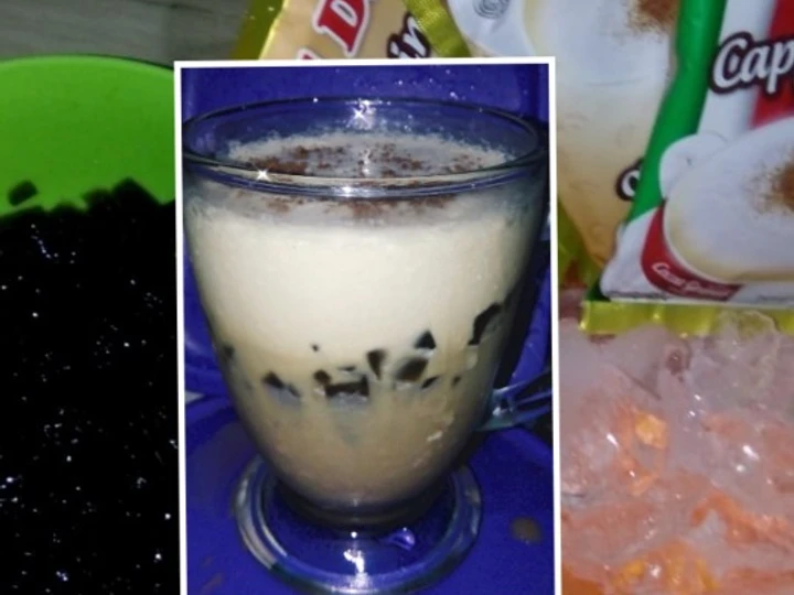 Langkah Gampang Membikin Resep 49.Es kapucino cincau yang Enak Banget Anti Ribet, Bikin Ngiler