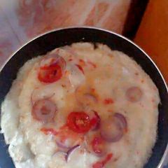 A picture of Nigerian omellete(medium rare).