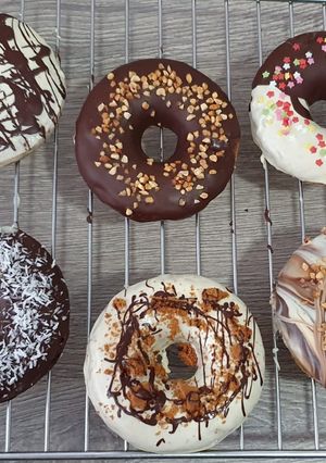 Foto principal de Donuts🍩 de avena plátano🍌 y zanahoria🥕