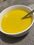 Zucchini and Carrot Soup with Creamy Cheese