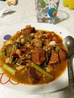 Una foto de Estofado de garbanzos fit