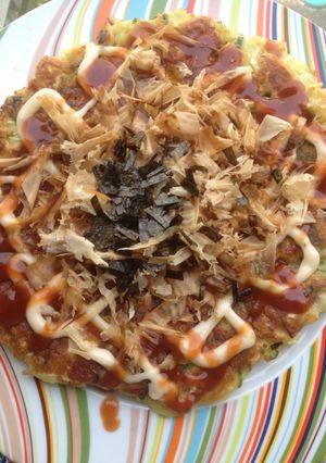 Foto resep Smoked Beef & Cheese Okonomiyaki