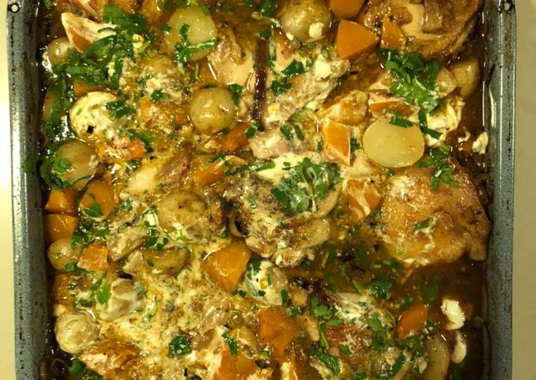 Chicken, Butternut Squash & New Potato Ovenbake (11/20 version)