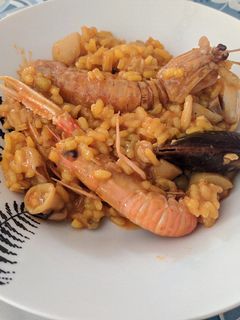 Una foto de Arroz meloso de marisco
