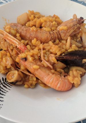 Una foto de Arroz meloso de marisco