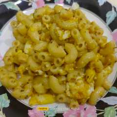 A picture of Makaroni Saus Carbonara.
