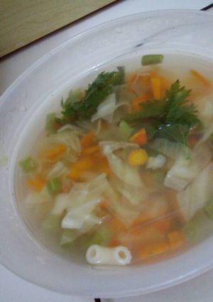 Foto resep Sup makaroni sederhana