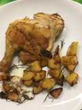 Mezzo pollo al forno con patate