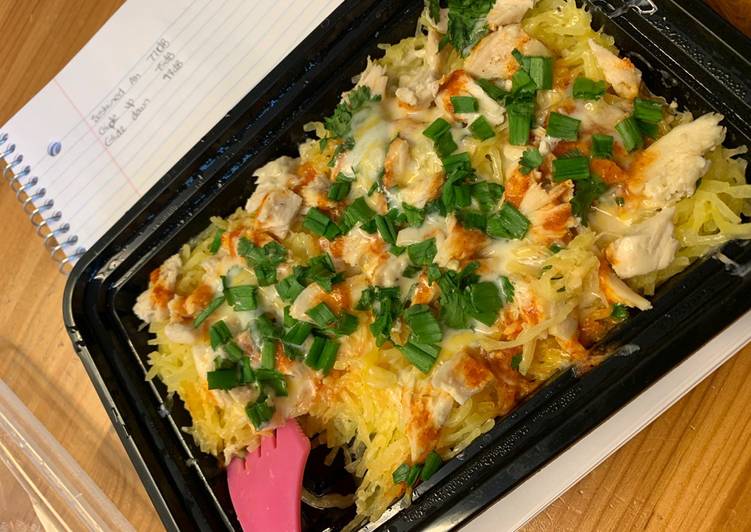 Recipe of Award-winning Buffalo Chicken Spaghetti Squash