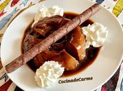 Una foto de chocoflan sin horno