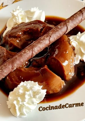 Una foto de Chocoflan con bebida de avena 0%