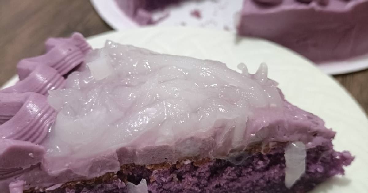 Ube cake (Filipino Purple Yam Cake)