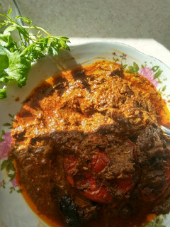 عکسی از دستور دلدکونه (بادمجان شکم پر گیلانی)