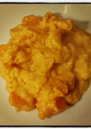 Une photo de Curry de potimarron à la crème de coco