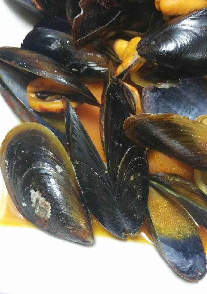 Una foto de Mejillones al cava