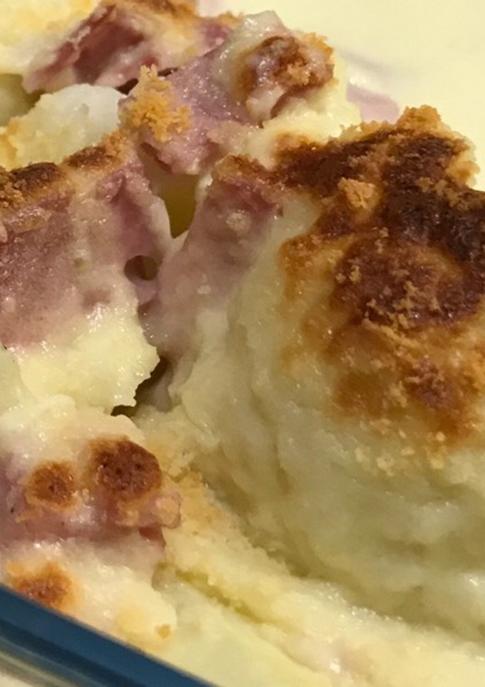 Una foto de Coliflores con falsa bechamel y pavo