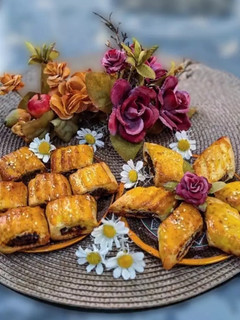 عکسی از دستور بیسکوییت مغز دار خرمایی با فر دستساز