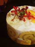 Charlotte de Melocotón y Limón (con relleno de crema de yogur y queso)