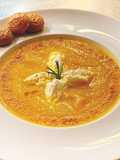 Vellutata di zucca con amaretti e ricotta di capra