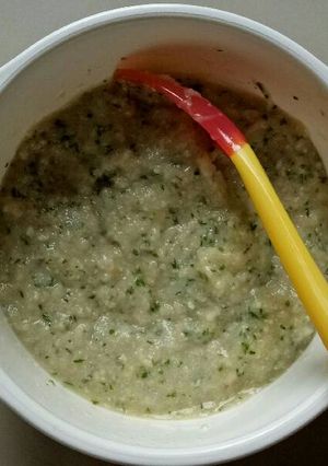 Foto resep MPASI 4* Bubur nasi salmon bayam (6 bulan)