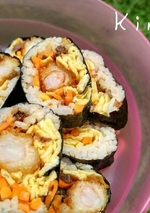 Foto resep Kimbap (nasi gulung ala korea)