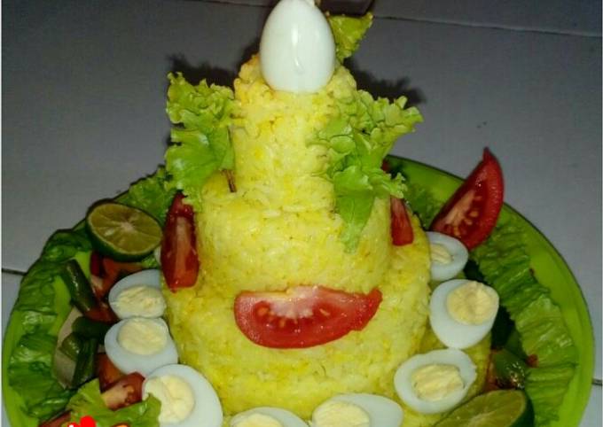 Resep Nasi tumpeng pertama Anti Gagal
