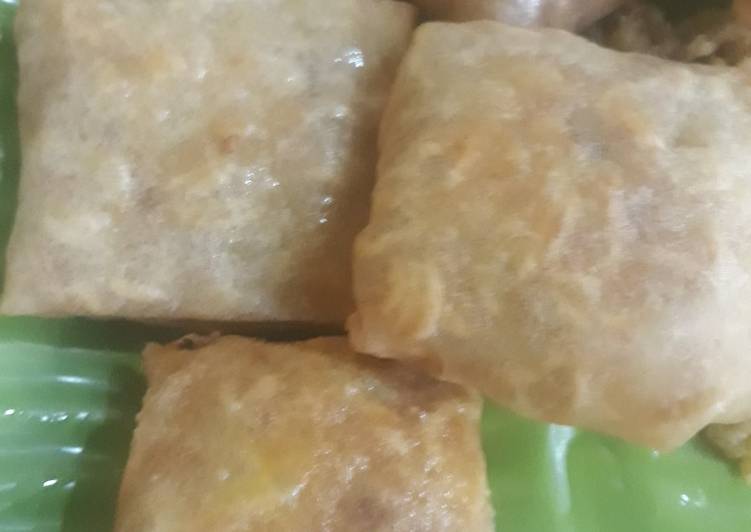 Martabak indomie kulit lumpia (menu buka puasa)