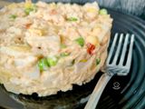 Ensaladilla de merluza, calamar y gambón