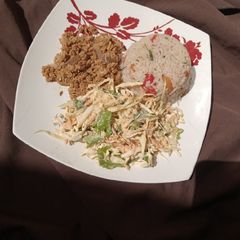 A picture of Stir rice with egg sauce.