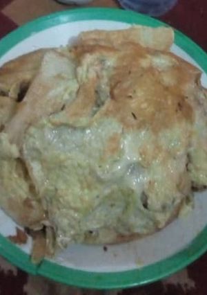 A picture of Fried yam and fry egg.