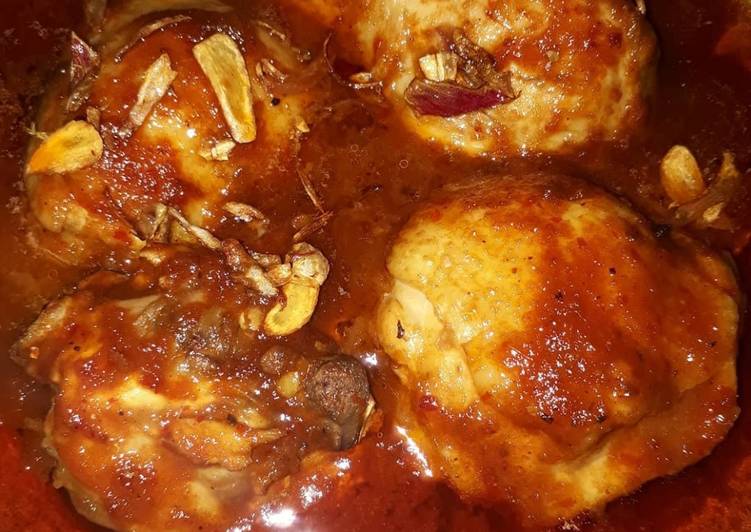 Cara mudah Menyiapkan Ayam masak habang banjar, Bikin Ngiler