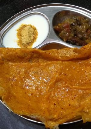 A picture of Millets masala neer dosa.