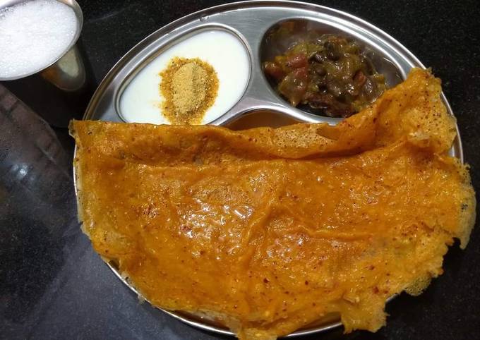 Recipe of Mario Batali Millets masala neer dosa