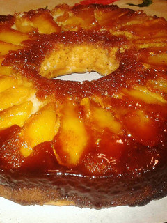Una foto de Torta invertida de manzana
