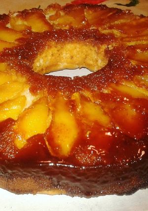 Una foto de Torta invertida de manzana