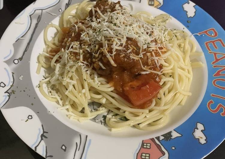 Tomato Meatball Spaghetti