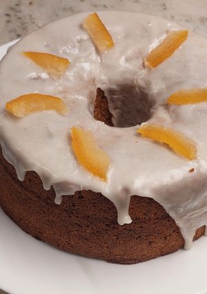 Una foto de Budín de cáscara de naranja confitada