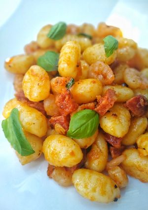 A picture of Gnocchi With Prawns & Chorizo.