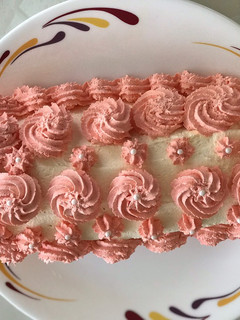 A picture of Ginger biscuit log cake.