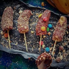 A picture of Banana popsicles.