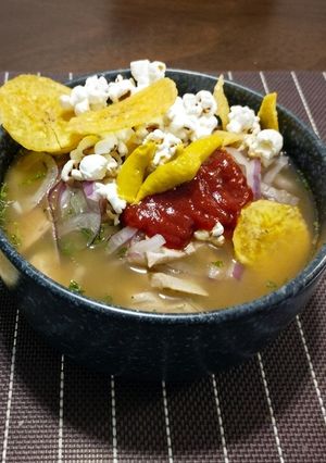 Una foto de Encebollado de pescado