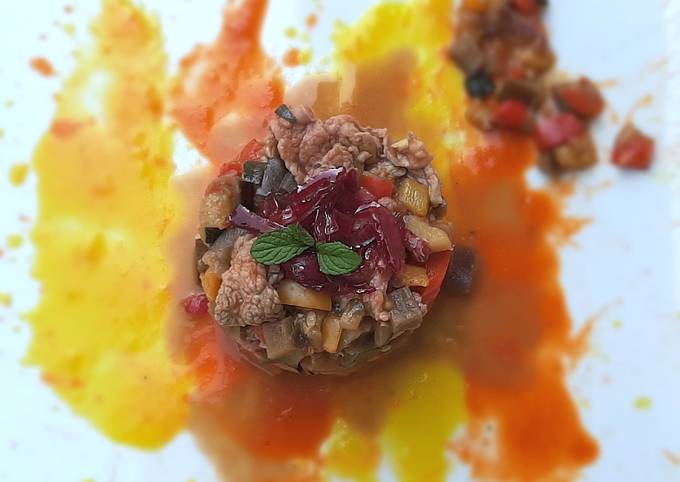 Ricetta di Fatto in casa super veloce Straccetti di vitello con ratatouille speziata (Loredana Cefalo)