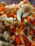 Tumis kembang kol, wortel dan jagung manis